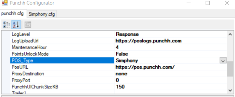 For Oracle Simphony, what POS Type should be used?